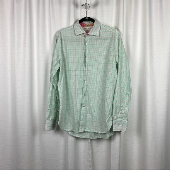 Lilly Pulitzer Other - Lilly Pulitzer Pink&Teal Plaid Wyeth Mens Button Up Shirt Sz.M